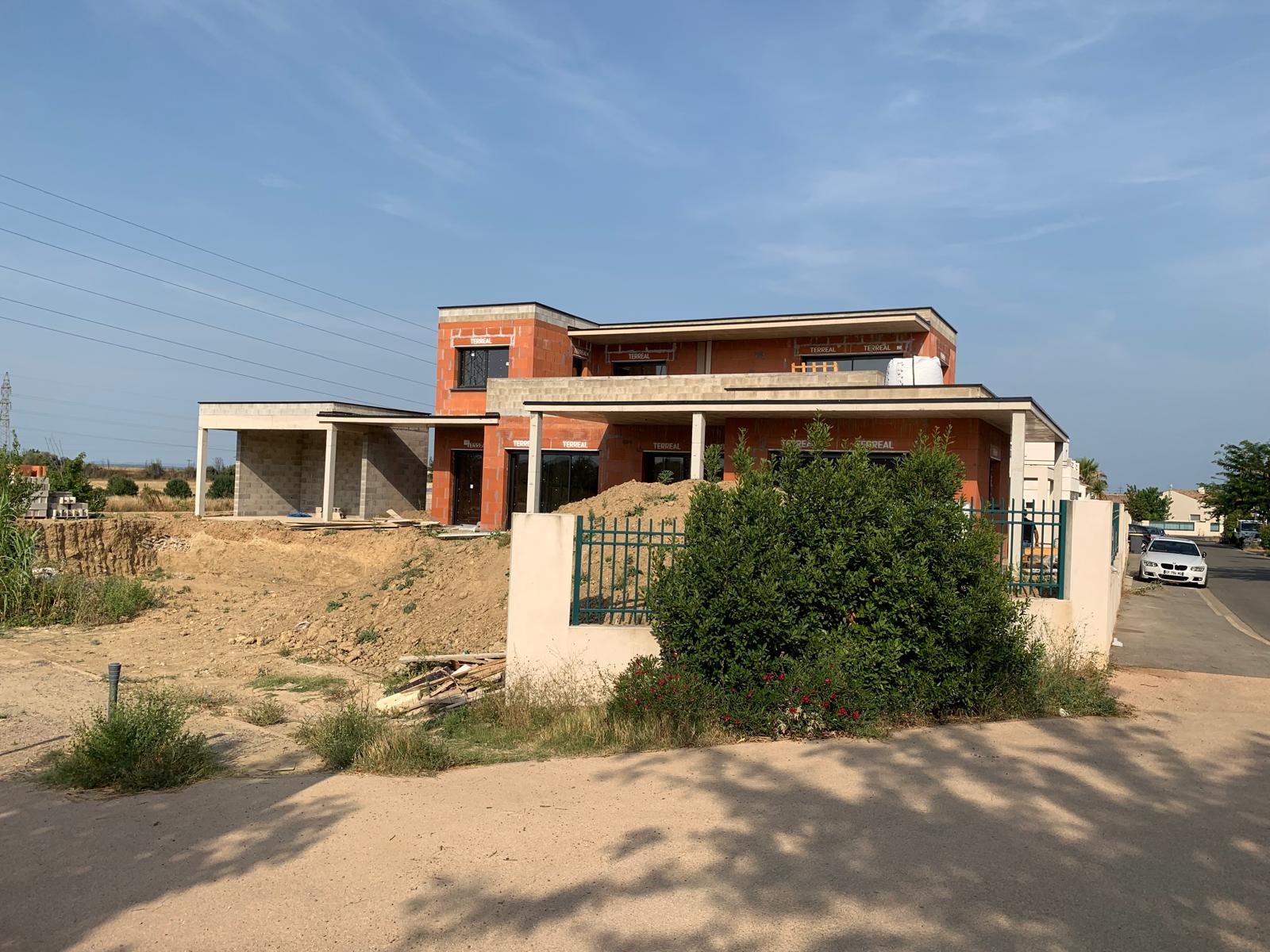 Construction maison individuelle Béziers - chantier en cours